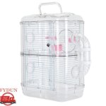 Fydun cage du hamster hamster cage double couche fer fil fun interactive mice small animal castle house ...