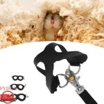 Fydun ensemble harnais et laisse pour hamster en cuir souple avec clochettes - set harnais laisse pour ...