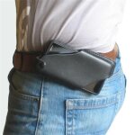 Fydun tui tlphone ceinture en cuir pu professionnel housse de lgante pour tlphone portable noir ...