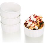 G. a homefavor lot de 4 ramequins en porcelaine 9cm petit terrines moule � p�tisserie souffl� cr�me brul�e ...