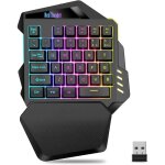 G60 clavier de jeu sans fil  une main rtroclairage rvb mini clavier ergonomique rechargeable (2000 ...