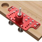 Gabarit m�tal charni�re + goupille ? 7 forets serrage autonome �tag�re label