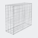 Wiltec gabion ? 100 x 100 x 30 cm ? largeur maille 5 x 10 cm ? mur paroi en pierre bordure de jardin ...
