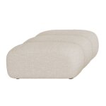 Gabya - pouf rectangle matelass� en tissu beige