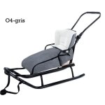 Luge en mtal - gagadumi - oslo o4 - dossier et barre de pousse - chancelire dhiver - 100 kg max