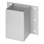 Ancre de poteau - gah - alberts - 71 x 71 mm - acier galvanis - bordures en l et u - surface galvanise ...