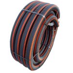 Gaine tpc noire avec liser rouge - diamtre: 90 mm - rouleau de 50 m - gaine noire avec bande rouge