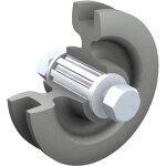Galet fonte gorge ronde 102mm - mantion - 1008gr