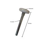 Roulette galet �11 mm pour porte de garage sectionnelle ? roue nylon �46 mm ? axe 90 mm