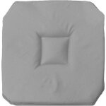 Galette 4 rabats 36 x 36 x 3. 5 cm polyester uni essentiel gris