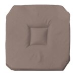 Galette 4 rabats 36 x 36 x 3. 5 cm polyester uni essentiel taupe