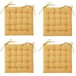 Galettes de chaise - ac - d�co - otto - 38 x 38 cm - jaune - lot de 4