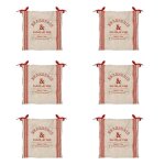 Galettes de chaise - atmosphera - lot de 6 - rouge - 40x40 cm - 100% coton