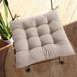 Galette de chaise dperlante 38x38 cm - naturel