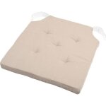 Galette de chaise - duo - lin - 38x38 cm - 100% coton - �paisseur 4 cm