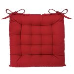 Galette de chaise � nouettes 38 x 38 cm atmosph�ra - rouge