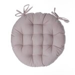 Coussin de chaise - lina lin - ronde - beige - 40 cm - 100% coton