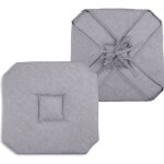 Galette de chaise italienne et unie gris clair 40x40 cm