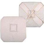 Galette de chaise italienne et unie beige 40x40 cm