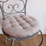 Galette pique ronde panama naturel 38x38cm
