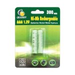 Galix lot de 2 piles rechargeables lr03 / aaa - ni - mh - 12 volts - 300 mah