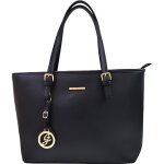 Sac de cours - gallantry - cabas feminin - cuir - noir - zippe
