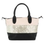 Sac � main bandouli�re femme � paillette multicolore rayures - beige - gallantry