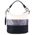 Sac bandoulière femme gallantry - bleu - paillette multicolore - bandes strass brillant Sac bandoulière femme gallantry - bleu - paillette multicolore - bandes strass brillant
