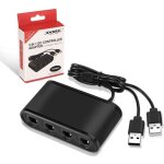 Adaptateur manette gamecube - nintendo - 4 ports - compatible wii u et switch - usb noir