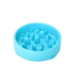 Gamelle anti glouton - bleu - plastique abs - pour chiens - utilisation int�rieure