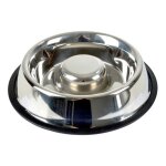 Gamelle anti - glouton chien & chat inox 25cm argent