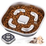 Gamelle anti - glouton pour chiens - gamelle pour croquettes - antid�rapante - convient aux petits chiens ...