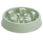 Gamelle anti - glouton pour chien anti - �touffemente design croissant de lune en pp vert