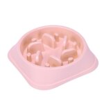 Gamelle anti glouton - rose - pour chien et chat - alimentation lente - favorise la digestion
