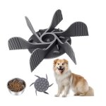 Gamelle anti glouton - slow food - plastique - gris - pour chien moyen