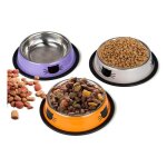 Gamelle pour chat - bol 3 pi�ces - acier inoxydable - anti - d�rapant - pour chiots et petits animaux ...