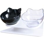 Gamelles chat chien double bols pour chats antidrapants avec support surlev anti - drapant chat bols ...