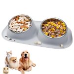Gamelle chat gamelle double chien chat acier inoxydable antidérapant - éviter les fuites de nourriture ... Gamelle chat gamelle double chien chat acier inoxydable antidérapant - éviter les fuites de nourriture ...