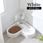 Gamelle - cuellebol  nourriture automatique avec fontaine deau double bol  boire support surlev ...