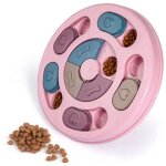 Gamelle rose interactive pour chiens chats - bol anti - glouton puzzle dalimentation dressage stimulation ...
