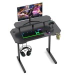 Gaming bureau computer desk table bureau pc avec porte - gobelet et crochet pour casque bureau avec support ...