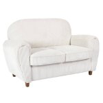 Gandy - canap� club 2 places tissu velours c�tel� beige