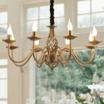 Ganeed lustre de campagne français vintage à 8 lumières pour salle à manger de ferme métal bronze e14 ... Ganeed lustre de campagne français vintage à 8 lumières pour salle à manger de ferme métal bronze e14 ...