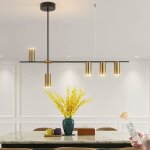 Ganeed suspensionlustre led moderne  intensit variable avec spots suspension linaire rglable pour ...