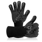 Gants de barbecue - universel - 32 cm - r�sistants � la chaleur jusqu� 800�c - antid�rapants
