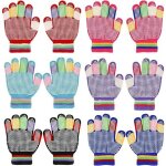Gants b�b� - antid�rapants - 6 paires - extensibles - chauds - unisexes 5 - 8 ans
