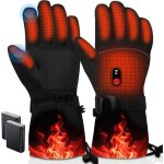Gants chauffants pour ski - 7. 4v chauffage ultra - rapide avec 2 batteries 10000mah gant chauffant moto ...
