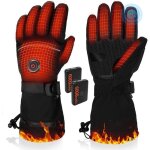 Gants chauffants5v 6000mah �lectrique rechargeable gant chauffant pour homme femme3 niveaux de chauffage ...