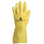 Gant tanche - delta plus - mnage - latex avec motif en relief - jaune - taille 7 / 8