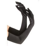 Gants longs noirs pour femme - satin chic - accessoire dguisement charleston ou cabaret